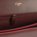 Cartier // Red Leather Briefcase // Pre-Owned