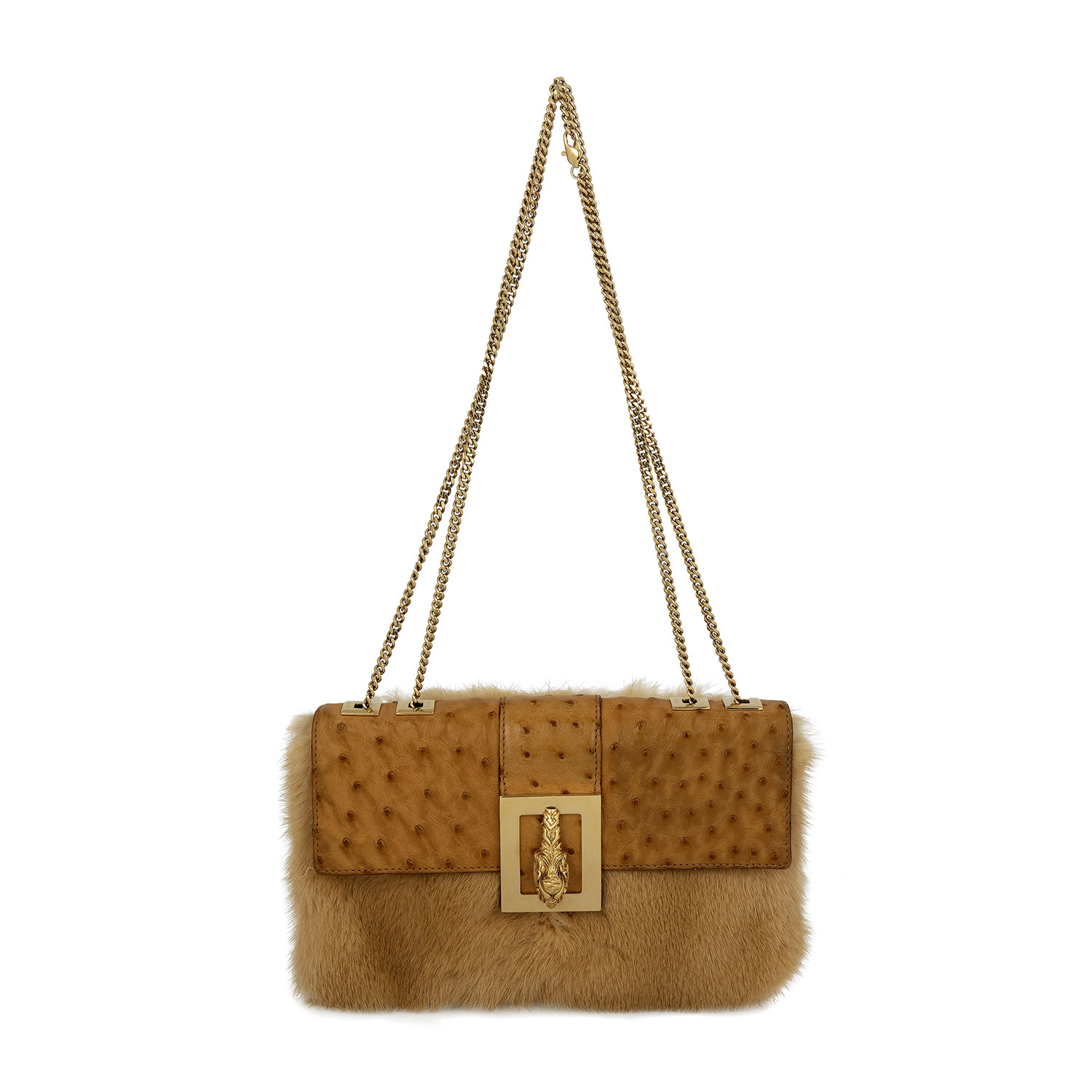 Gucci // Gold Panther Fur Leather Bag // Pre-Owned - Pre-Owned Designer Bags & Accessories ...