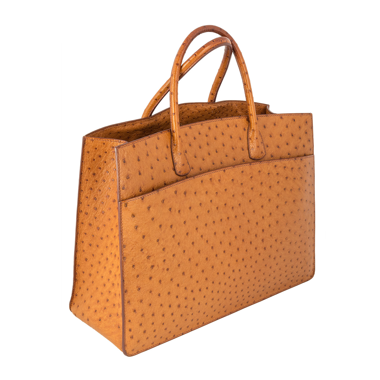 Hermès // Brown Ostrich Leather Bag // Pre-Owned - Pre-Owned Designer ...