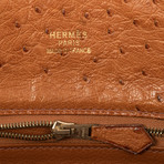 Hermès // Brown Ostrich Leather Bag // Pre-Owned