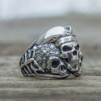 Pirate Skull Ring // Silver (12)