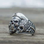 Pirate Skull Ring // Silver (9.5)
