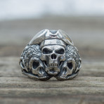 Pirate Skull Ring // Silver (10.5)