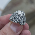 Pirate Skull Ring // Silver (9)