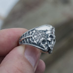 Pirate Skull Ring // Silver (9.5)