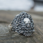 Skull Signet Ring // Silver (13)