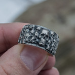 Skulls Band Ring // Silver (12)
