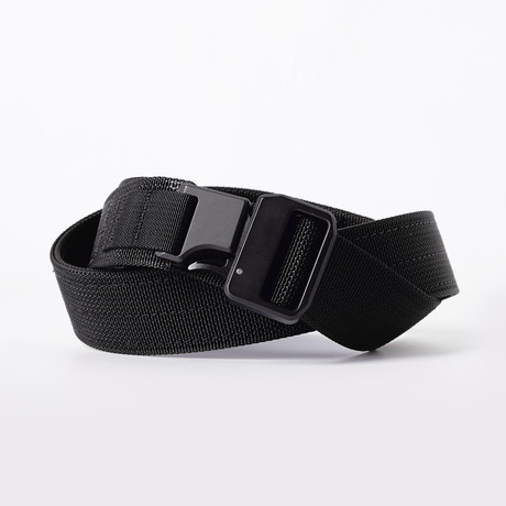 Epoch Double Layer Belt // Black Strap // Black Latch (A (26"-29" Waist))