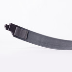 Epoch Single Layer Belt // Gray Strap // Silver Latch (Regular (Up to 38" Waist))