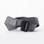 Epoch Single Layer Belt // Gray Strap // Silver Latch (Regular (Up to 38" Waist))