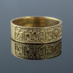 Gold Collection // Egypt Hieroglyphics Ring (Size 6)