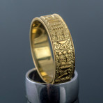 Gold Collection // Egypt Hieroglyphics Ring (Size 6)