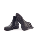 Octavian Buckle Boot // Black Painted Calf // Black Pebble Grain (US: 10)