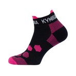 Ankle Socks // Black + Pink (S)