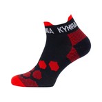Ankle Socks // Black + Red (L)