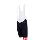 Onyx Bib Shorts // Black + Red (XL)