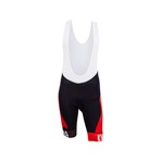 Pro Bib Shorts // Black + Red (XL)