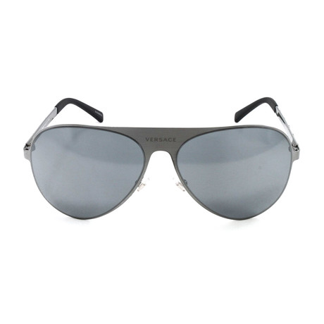 Brushed Metal Aviator Sunglasses // Brushed Gunmetal