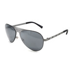 Brushed Metal Aviator Sunglasses // Brushed Gunmetal