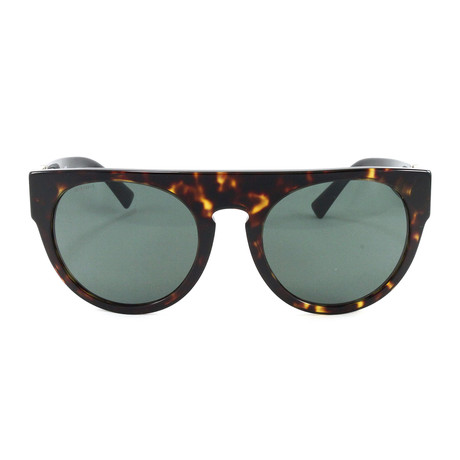 Rounded Flat-Top Sunglasses // Havana