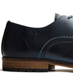 Manchester Leather Shoe // Dark Blue (Euro: 47)