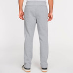 Regular Fit Cotton Drawstring Sweatpants // Melange Grey (M)