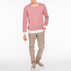 Crew Neck Sweatshirt // Pink Two Tone (L)
