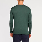 Cashmere Blend Crew Neck Knitted Sweater // Forest Green (M)