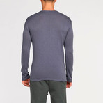 Cashmere Blend Crew Neck Knitted Sweater // Grey (2XL)