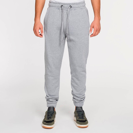 Regular Fit Cotton Sweatpants // Melange Grey (XS)