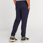 Regular Fit Cotton Sweatpants // Navy Blue (S)