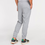 Regular Fit Cotton Sweatpants // Melange Grey (L)