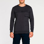 Paneled Cotton Jersey Sweatshirt // Meteorite (XL)