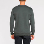 Paneled Cotton Jersey Sweatshirt // Green (L)