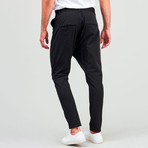 Tapered Cotton Blend Chino Pants // Black (31WX32L)