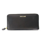 Continental Smooth Leather Logo Wallet // Black