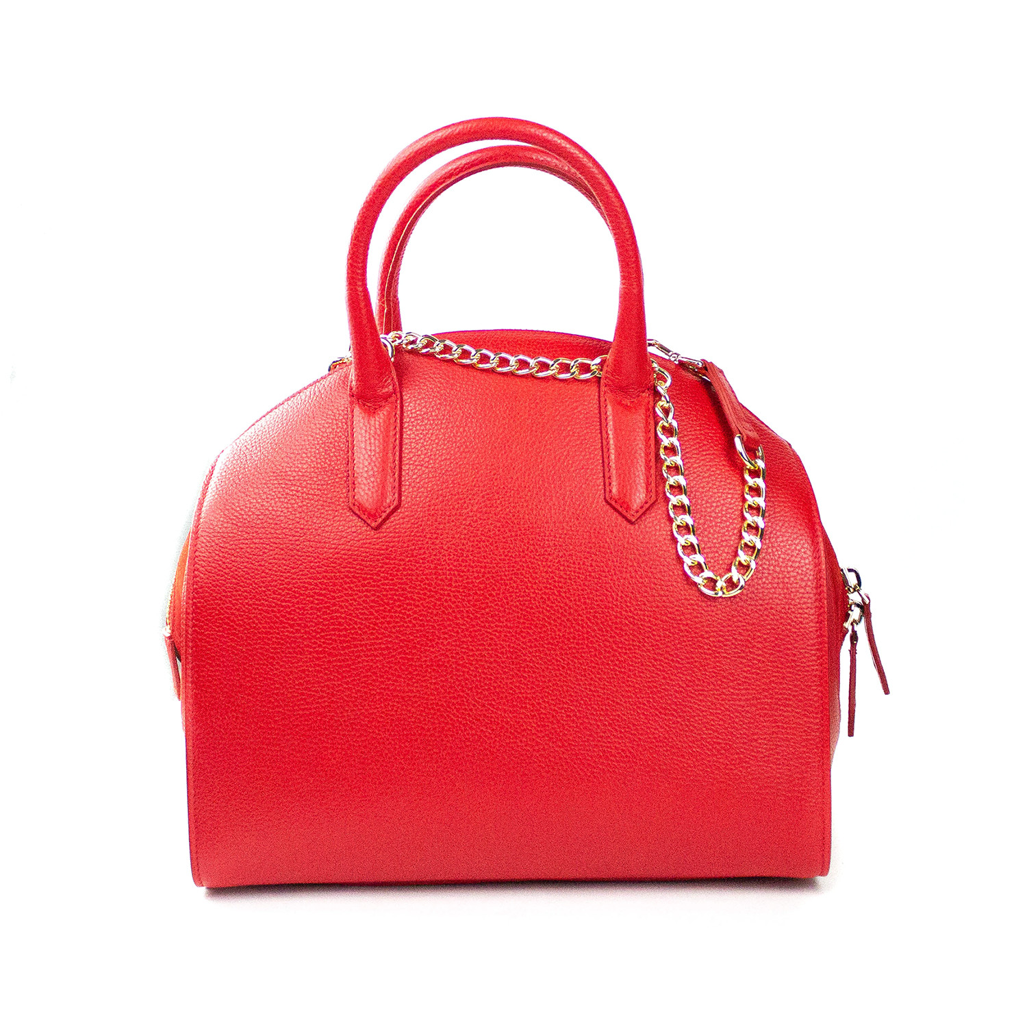Leather Bowling Bag // Red - Roberto Cavalli - Touch of Modern
