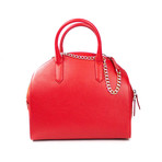Leather Bowling Bag // Red