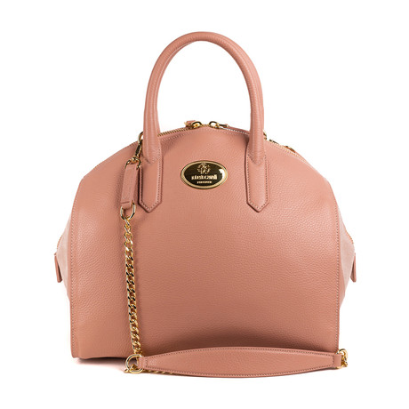 Leather Bowling Bag // Nude