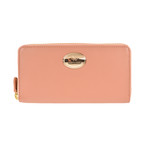 Continental Leather Wallet // Pink