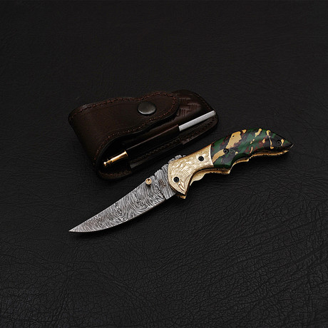 Damascus Folding Knife // 2727