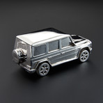 Mercedes Benz G Wagon 80mm // Hand-Made Scale Model (Silver)