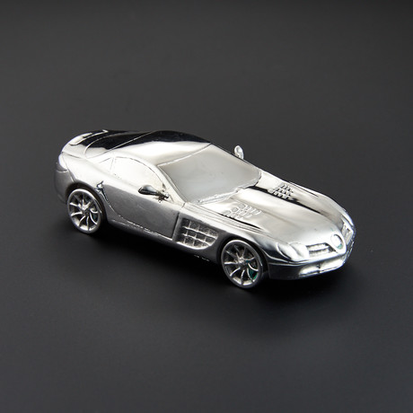 Mercedes Benz SLR 80mm // Hand-Made Scale Model (Silver)