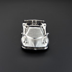 Pagani Zonda-F 80mm // Hand-Made Scale Model with Partially Diamond Pave (Silver)