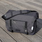 Vista Messenger Bag + Anti-Theft Security Blanket (Charcoal Black)