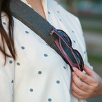 Vista Messenger Bag + Anti-Theft Security Blanket (Charcoal Black)