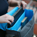 Vista Messenger Bag + Anti-Theft Security Blanket (Charcoal Black)