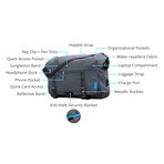 Vista Messenger Bag + Anti-Theft Security Blanket (Charcoal Black)