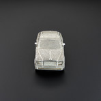 Rolls Royce Ghost 80mm // Hand-Made Scale Model with Full Diamond Pave (Silver)