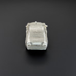 Rolls Royce Ghost 80mm // Hand-Made Scale Model with Full Diamond Pave (Silver)